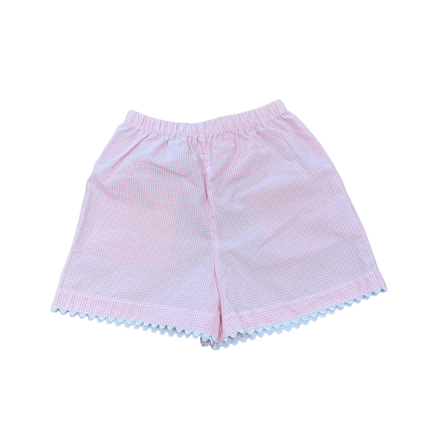 Two Pocket Short Pink Gingham - Born Childrens Boutique