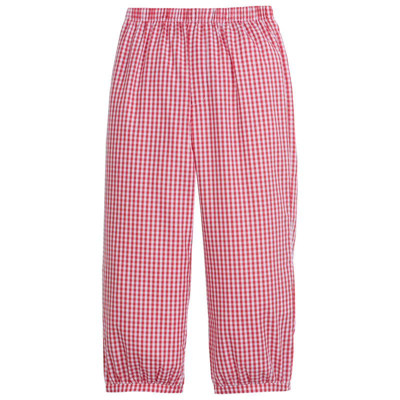 Banded Pull on Pant - Red Gingham - Born Childrens Boutique