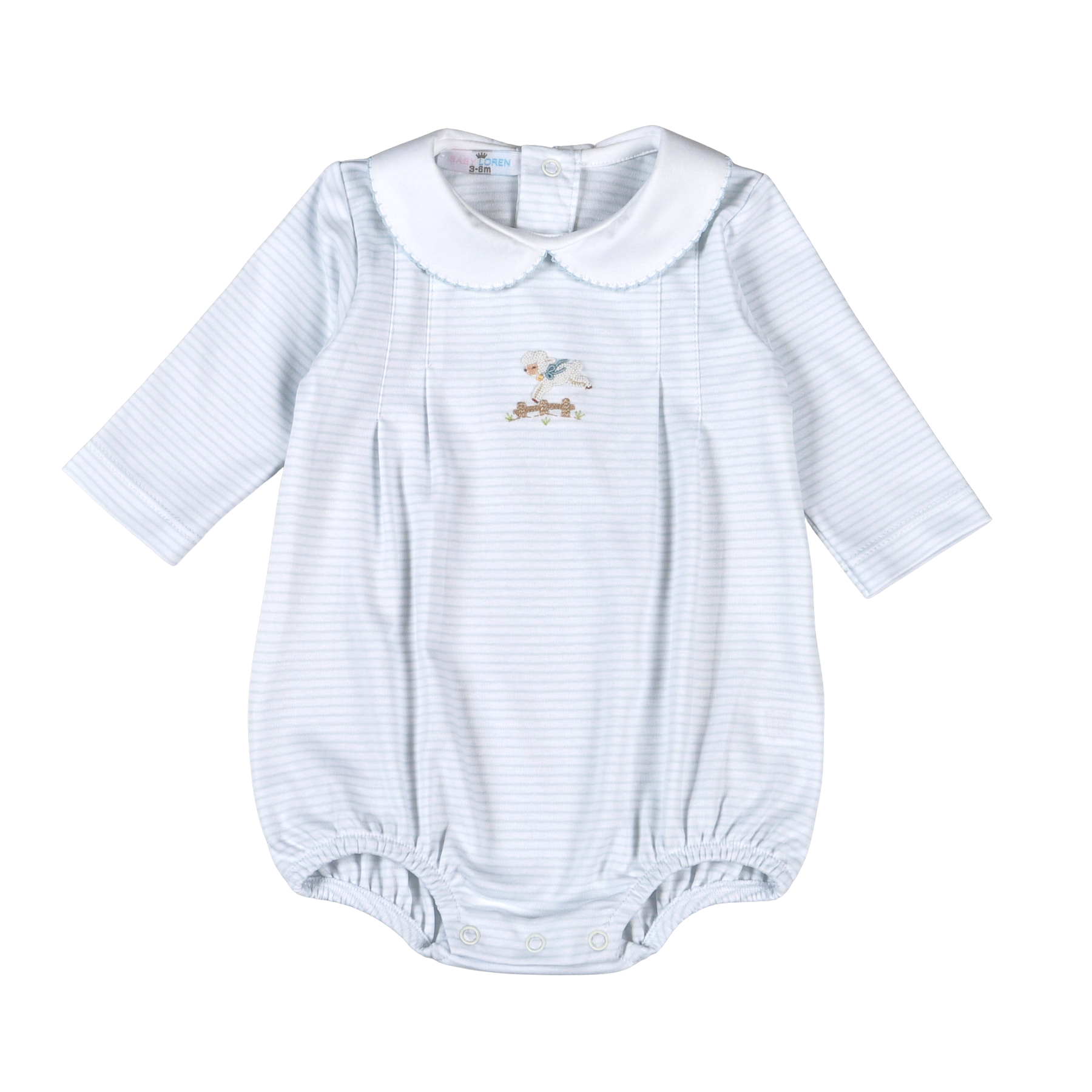 Blue Baby Lamb Pima Bubble - Born Childrens Boutique