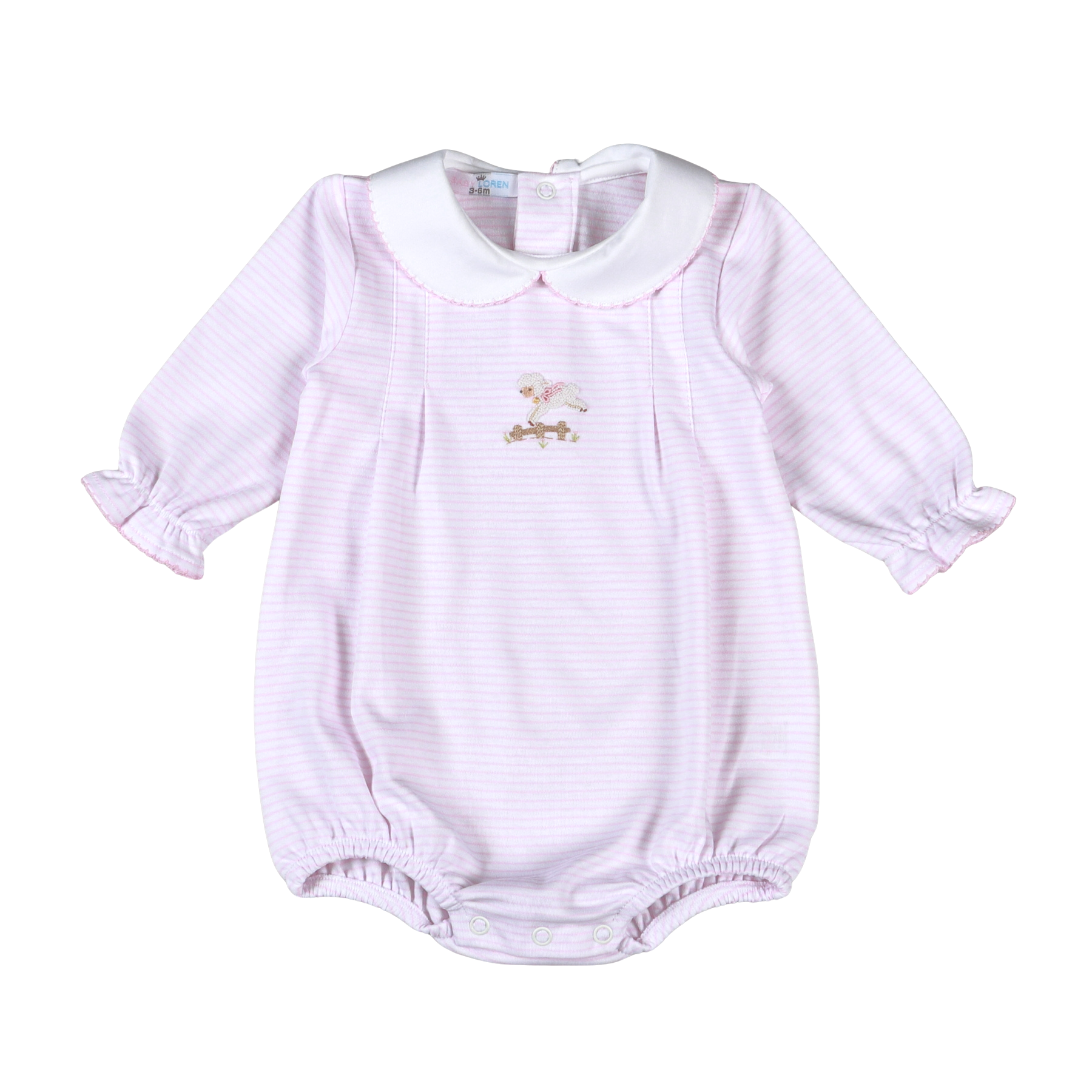 Pink Baby Lamb Pima Bubble - Born Childrens Boutique
