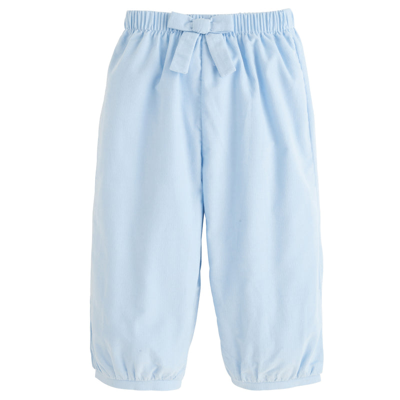 Little English Banded Bow Pants - Light Blue - Born Childrens Boutique