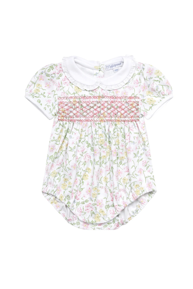 Berry Wildflowers Smocked Bubble - Born Childrens Boutique