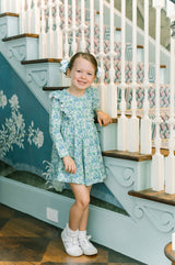 Pre-Order Blue Aster Twirl Dress - Born Childrens Boutique