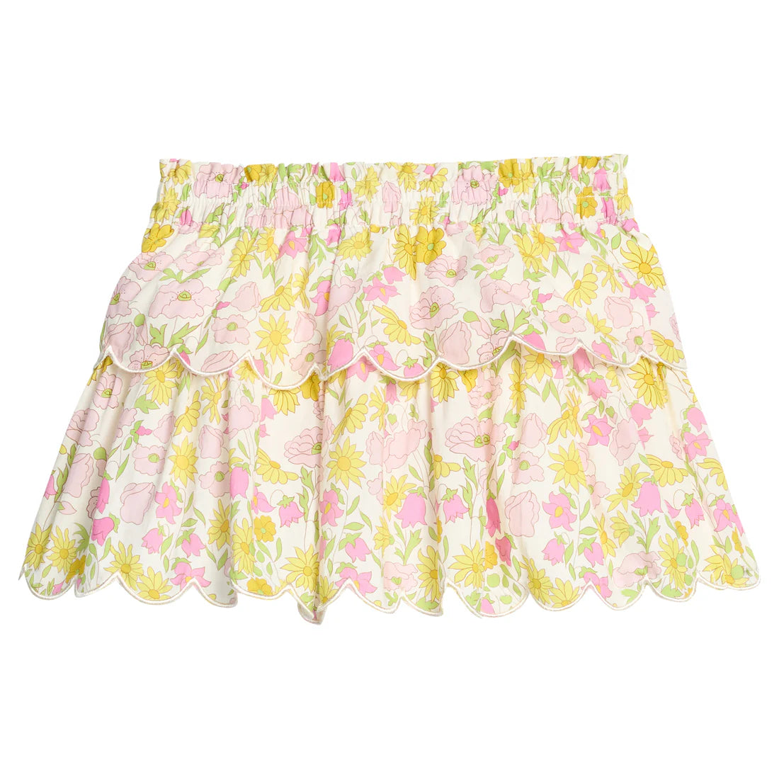 Two Tiered Skort - Bedford Buttercup - Born Childrens Boutique
