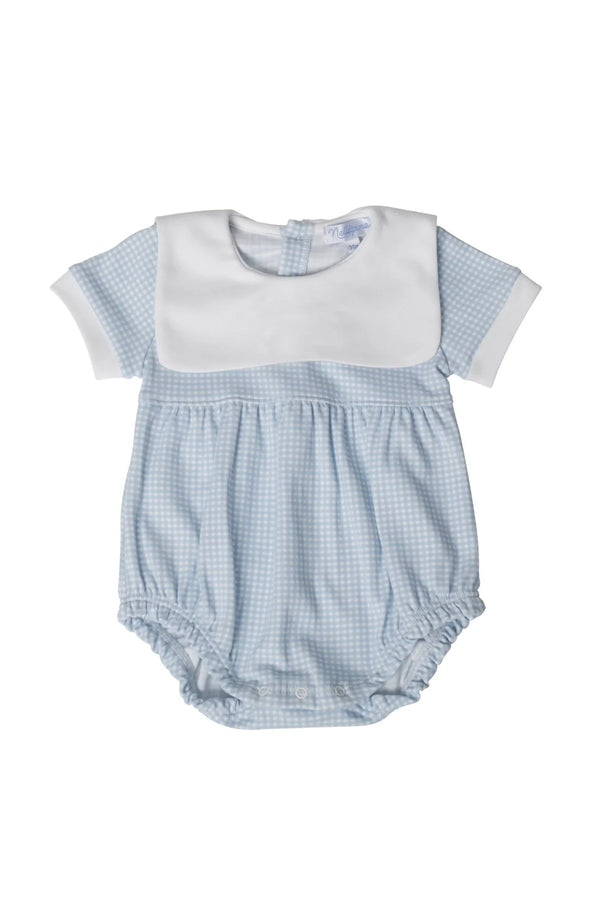 Blue Gingham Baby Bubble - Born Childrens Boutique