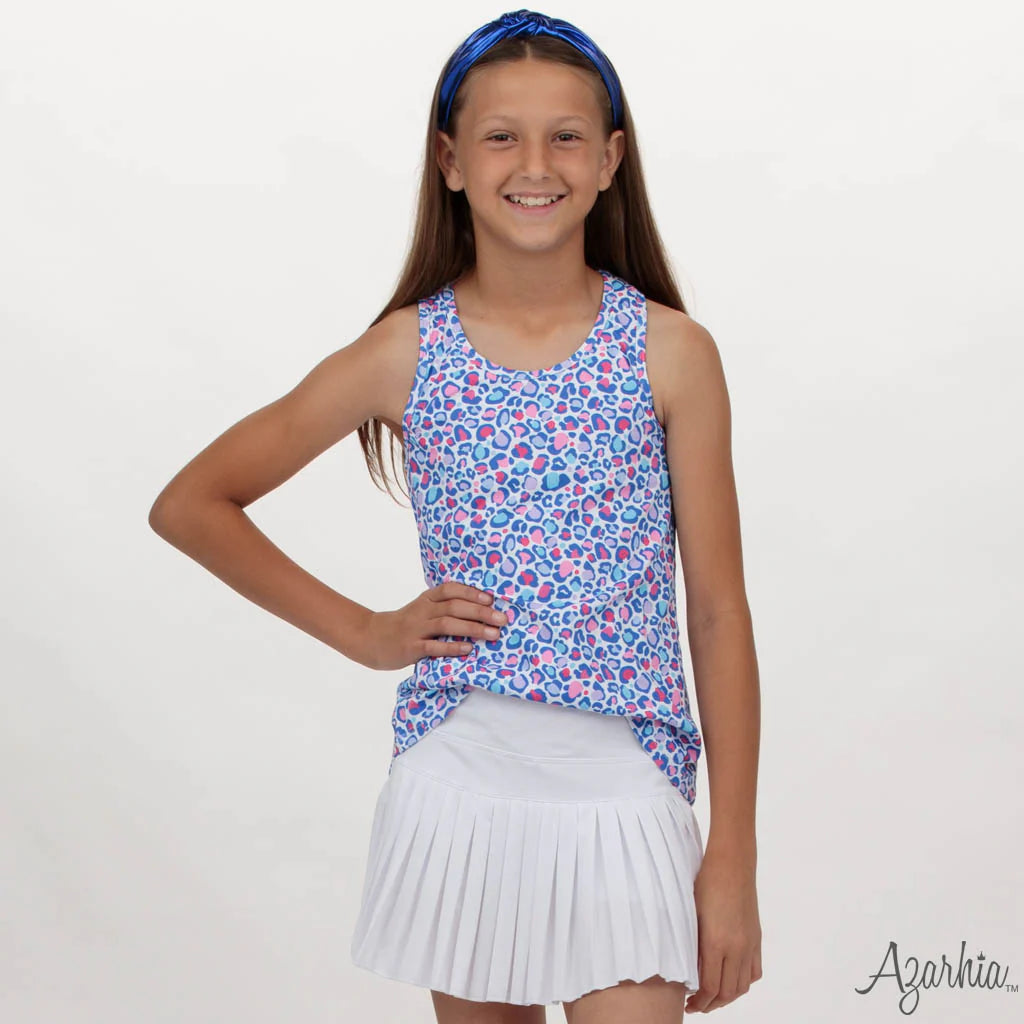 Mini Pleated Skort in Solid White - Born Childrens Boutique