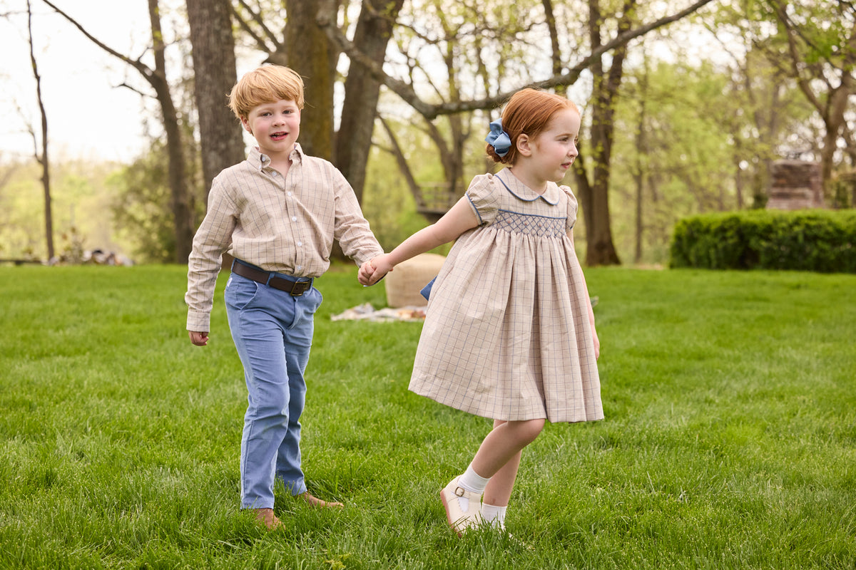 Button Down Shirt - Clarkson Plaid - Born Childrens Boutique