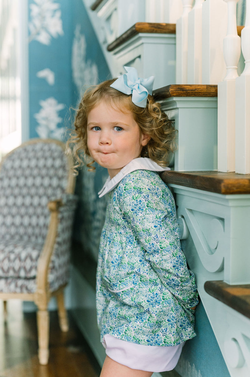 Pre-Order Blue Aster Bloomer Set - Born Childrens Boutique