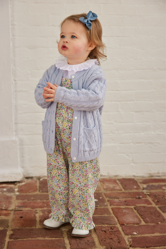 Ruffled Overall - Green Gables Floral - Born Childrens Boutique