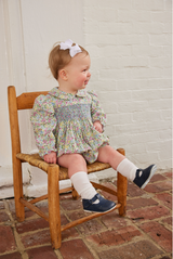 Smocked Charlotte Bubble - Green Gables Floral - Born Childrens Boutique