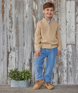 Little English Button Down Shirt - Gray Blue Gingham - Born Childrens Boutique