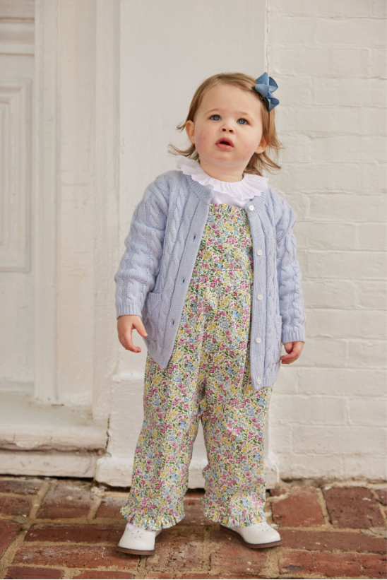 Ruffled Overall - Green Gables Floral - Born Childrens Boutique