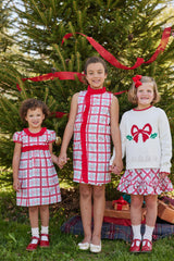 Holly Bow Pointelle Sweater - Born Childrens Boutique
