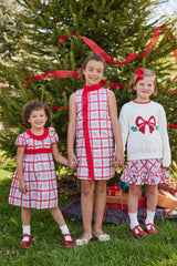 Holly Bow Pointelle Sweater - Born Childrens Boutique