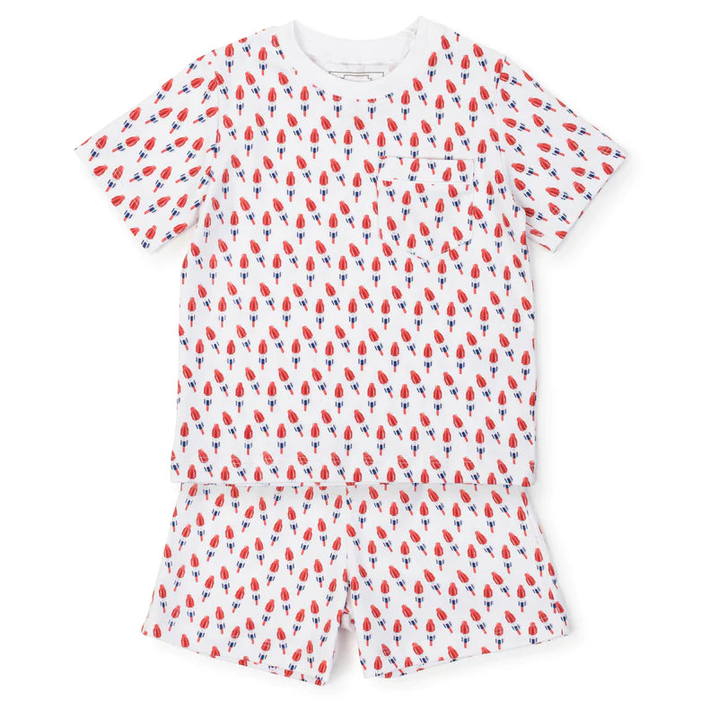 Lila + Hayes Charles Short Set, PATRIOTIC POPSICLES - Born Childrens Boutique