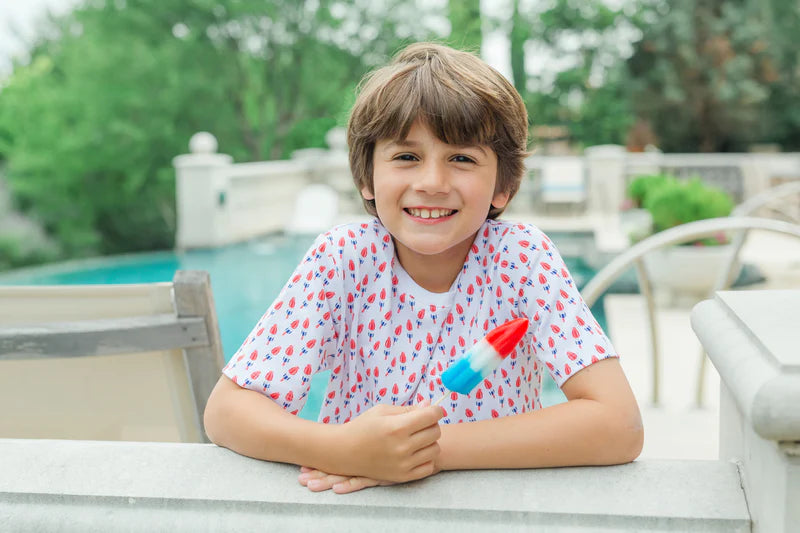 Lila + Hayes Charles Short Set, PATRIOTIC POPSICLES - Born Childrens Boutique