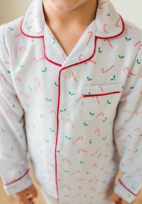 Classic Pajama Set - Candy Cane - Born Childrens Boutique