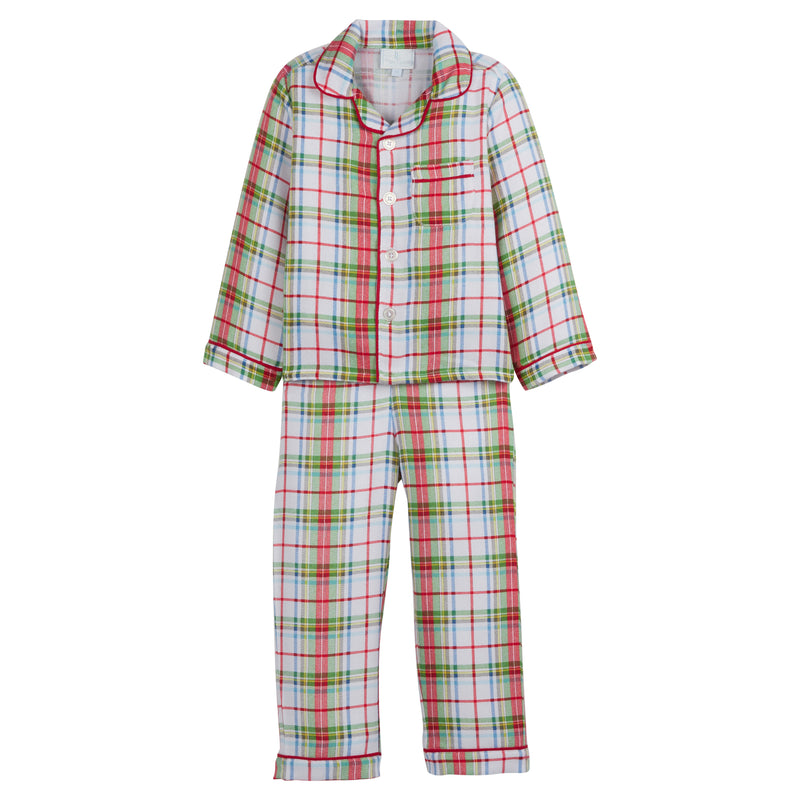 Classic Pajama Set - Douglas Plaid - Born Childrens Boutique