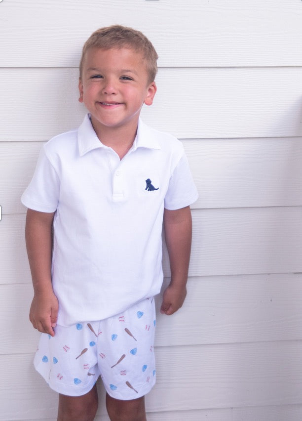Conrad Shorts - Batter Up - Born Childrens Boutique