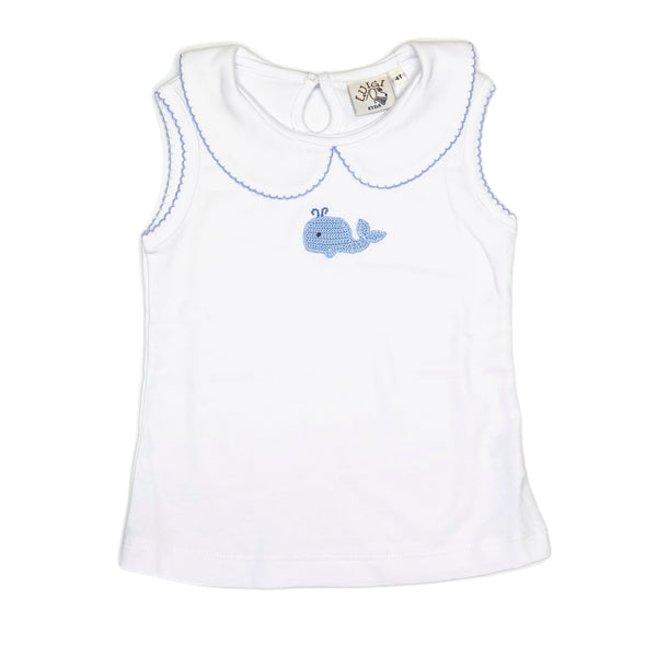 SPITS232-C Girl SL Shirt Croch Whale - Born Childrens Boutique