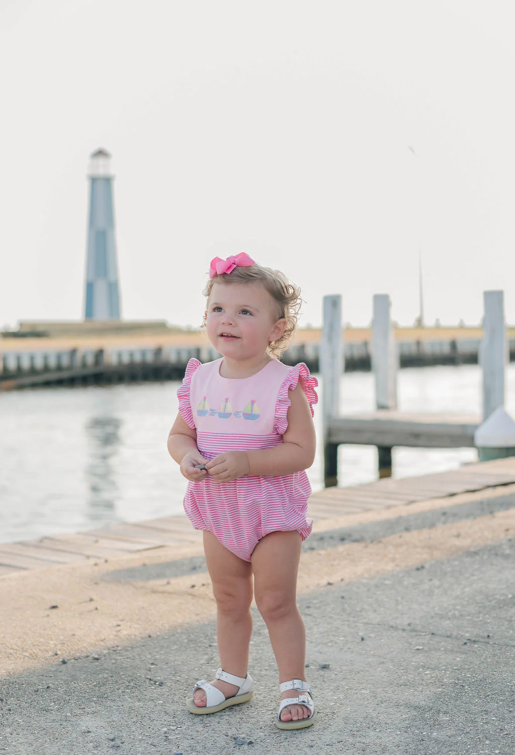 Set Sail Ruffle Sunsuit - Born Childrens Boutique