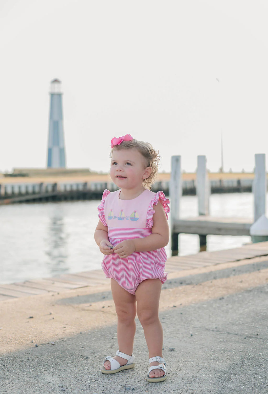 Set Sail Ruffle Sunsuit - Born Childrens Boutique