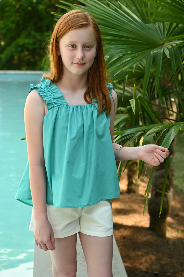 Holly Top - Teal - Born Childrens Boutique