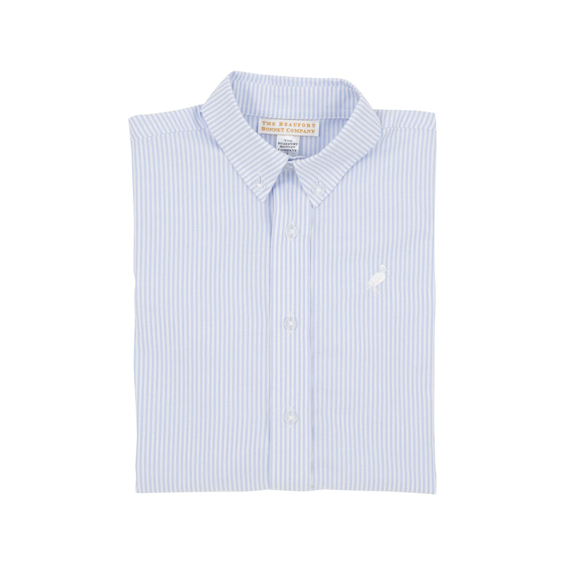 Deans List Dress Shirt - Blue Oxford Stripe - Born Childrens Boutique