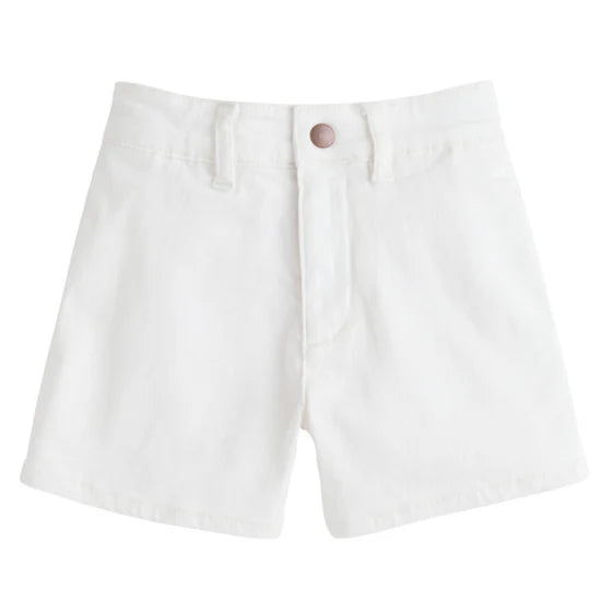 Denim Shorts - Ivory Denim - Born Childrens Boutique