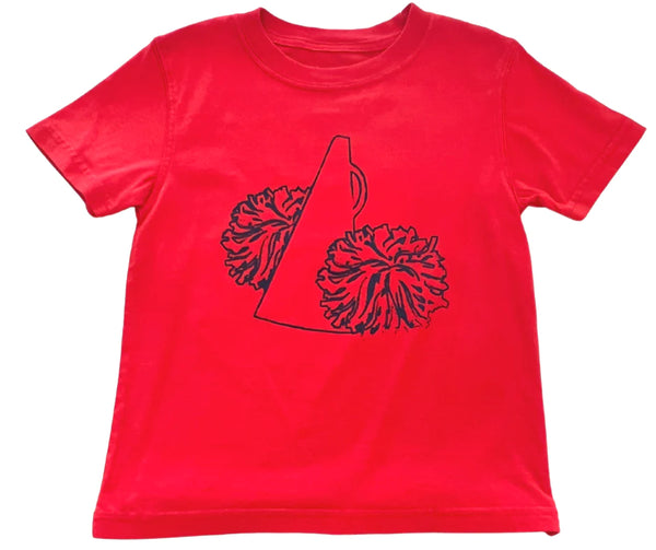 SS Red/Navy Pom Pom Shirt