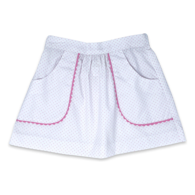 Pre-Order Isabella Skirt - Columbia Street Pink Bitty Dot - Born Childrens Boutique