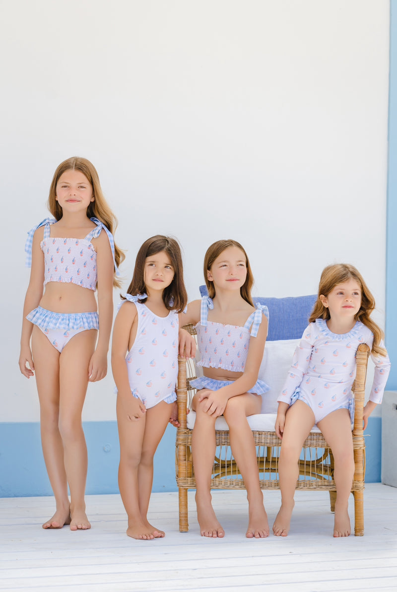 Pre-Order Sailboat Swimsuit - Born Childrens Boutique