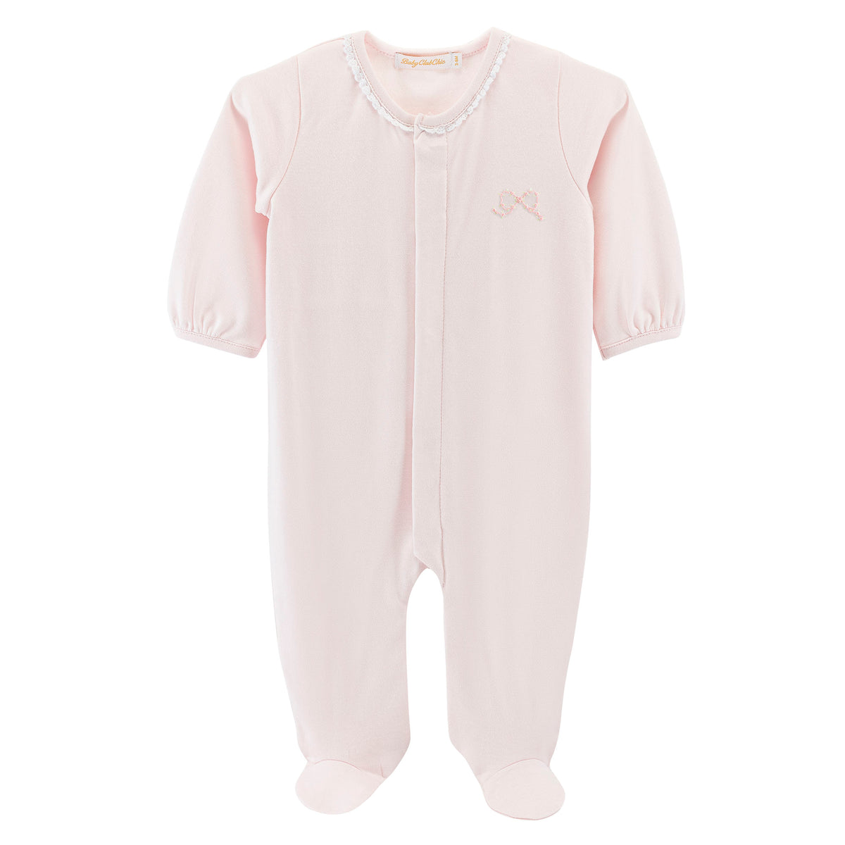 Pretty Bows Footie w/ Lace Trim - Born Childrens Boutique