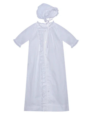 Finn Daygown Cross - White - Born Childrens Boutique