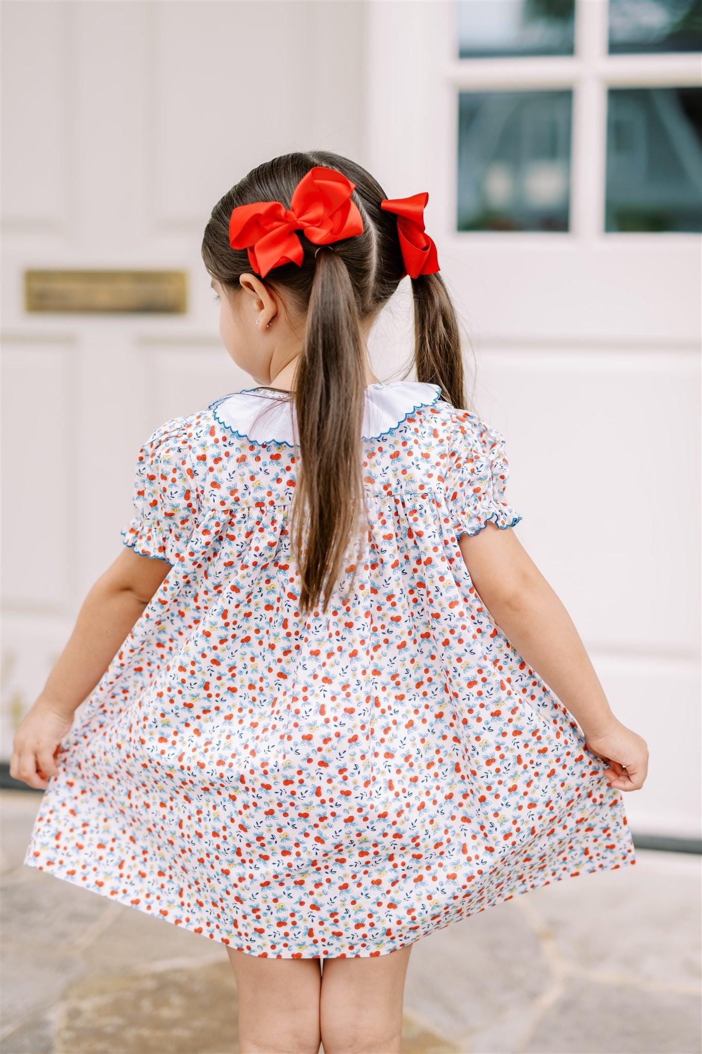 Foliage Cherry Dress - Born Childrens Boutique