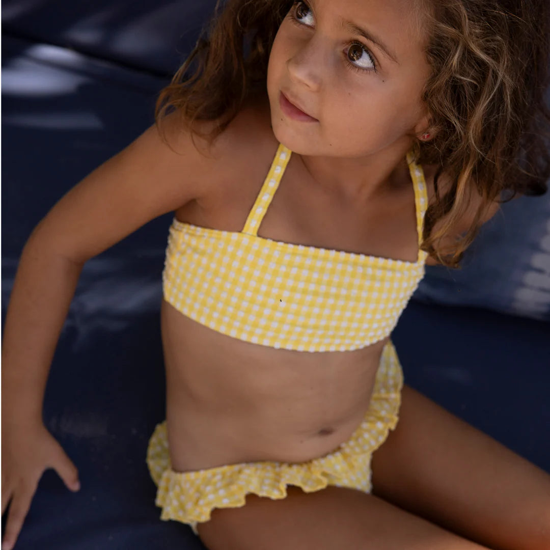 Soleil Gingham Halter Bikini - Born Childrens Boutique