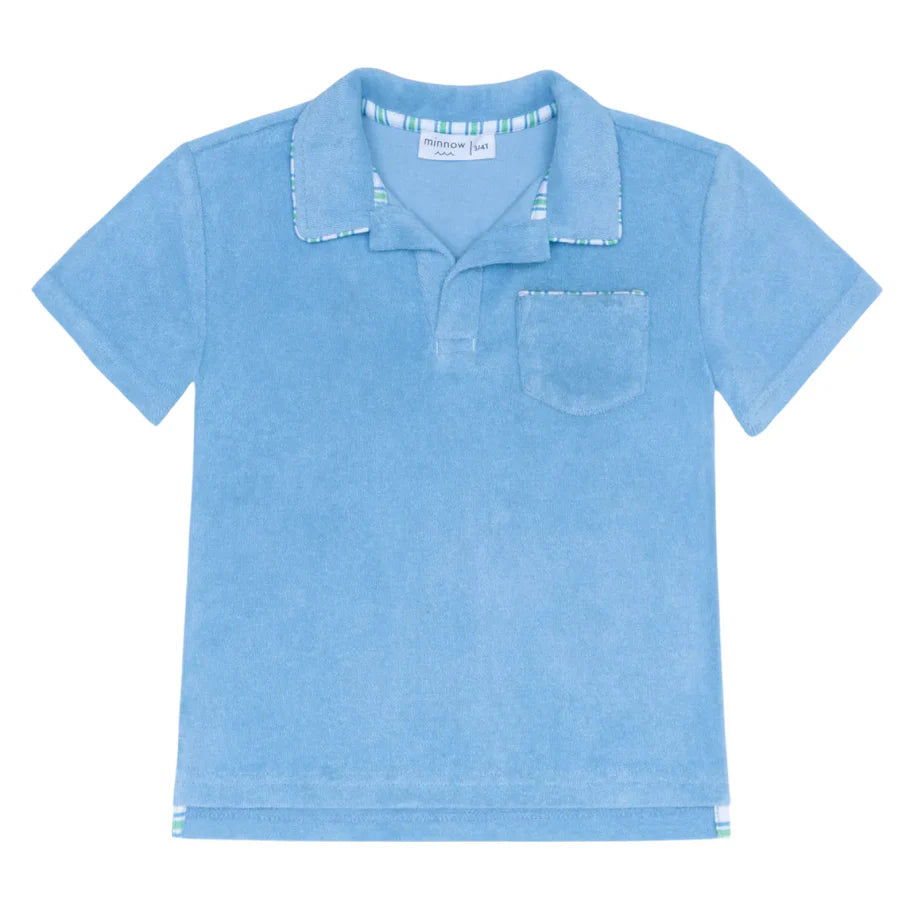 Le Marin Blue French Terry Polo - Born Childrens Boutique