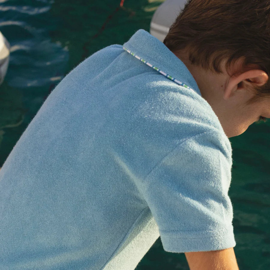 Le Marin Blue French Terry Polo - Born Childrens Boutique