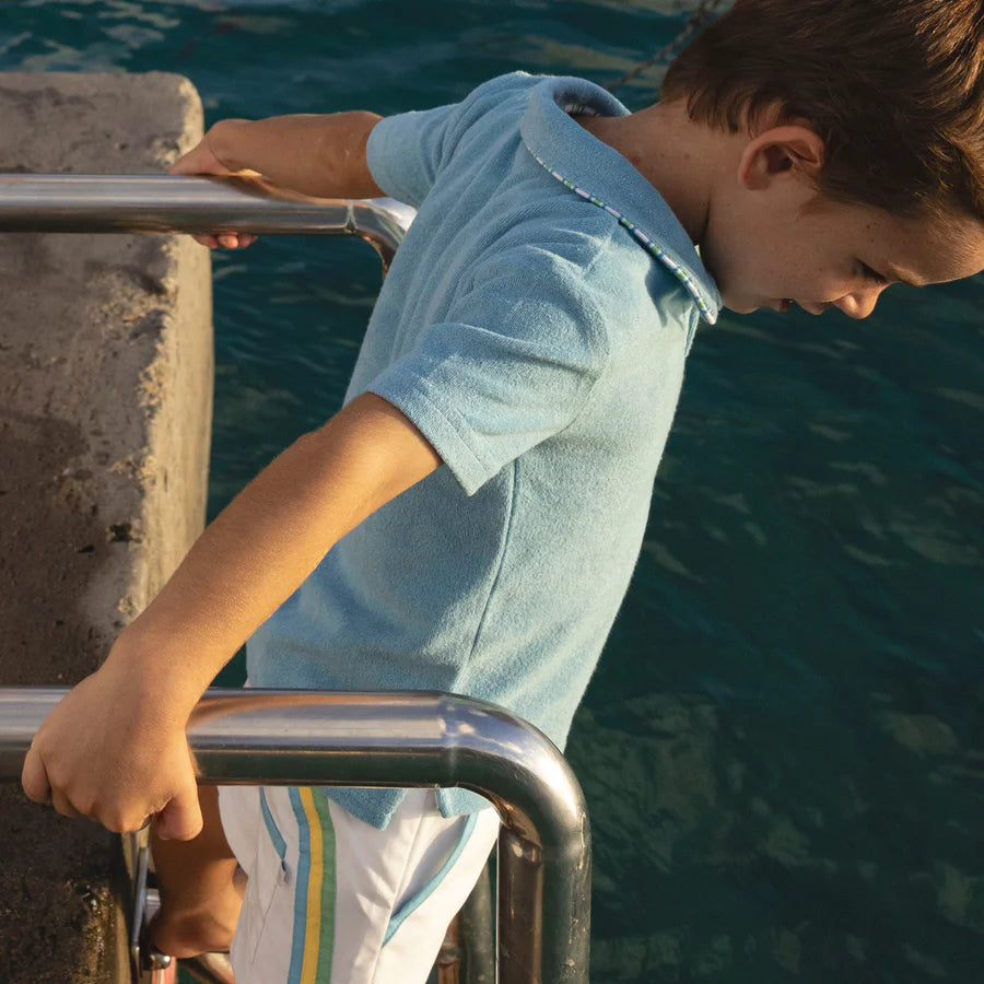 Le Marin Blue French Terry Polo - Born Childrens Boutique