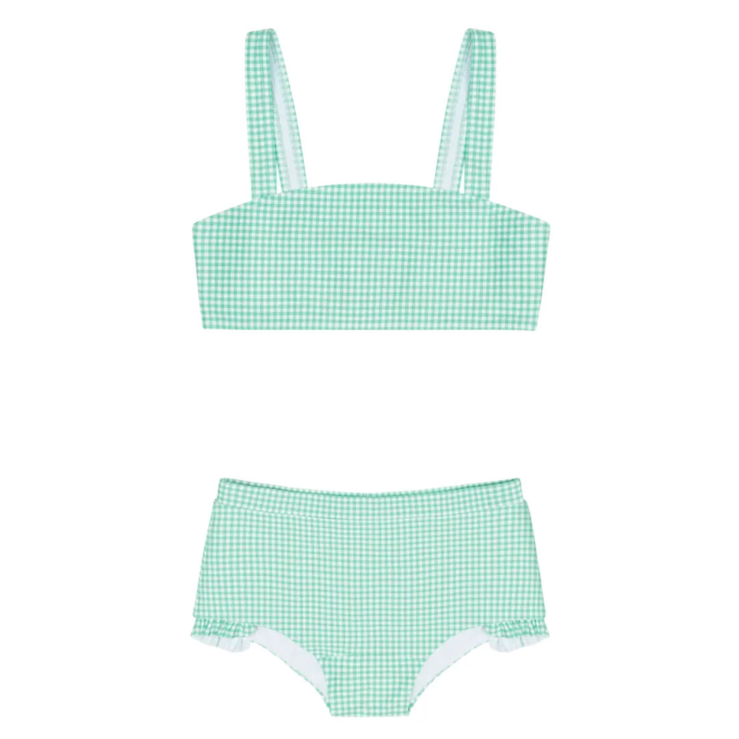 Gustavia Gingham Bandeau Bikini and Swim Shorts - Born Childrens Boutique