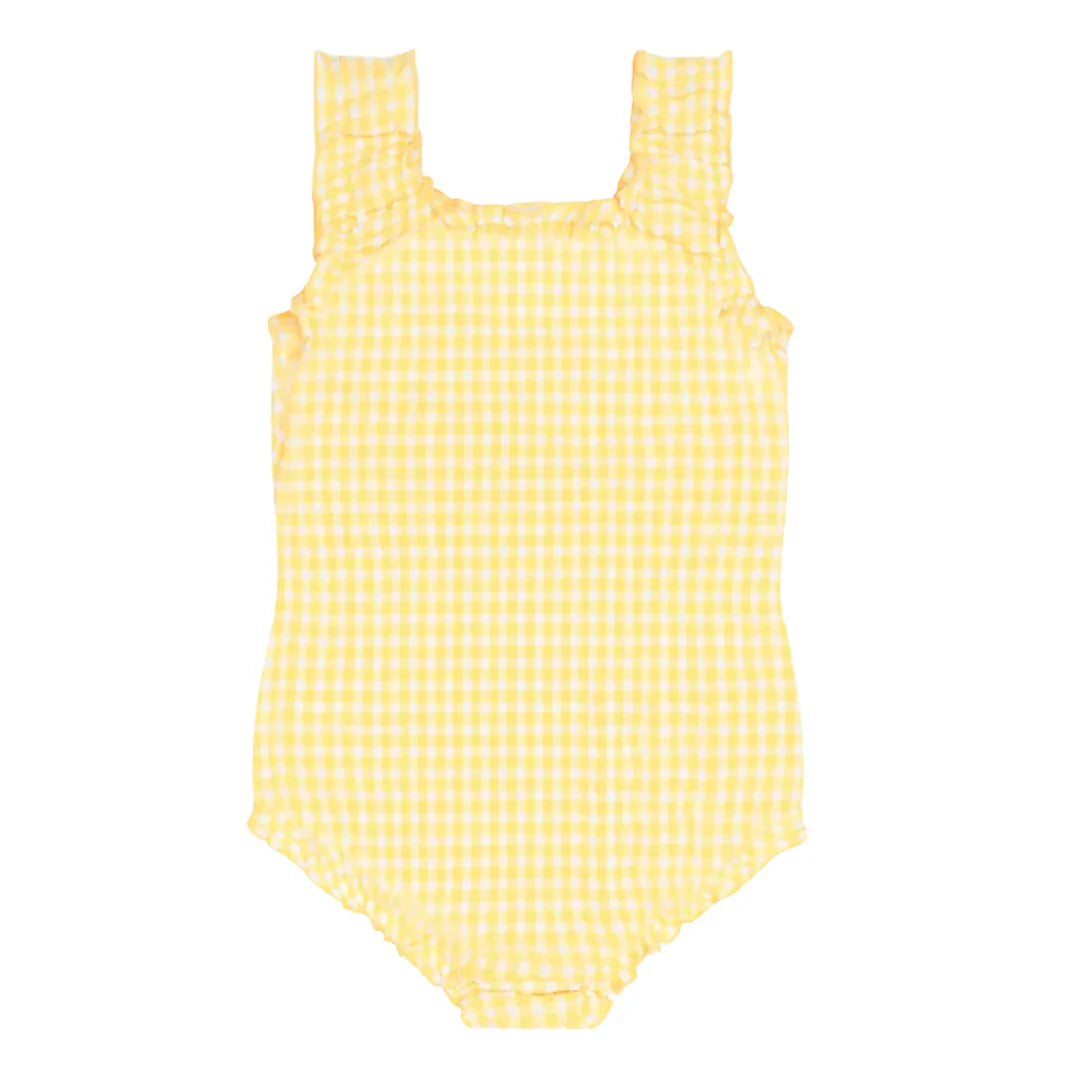 Soleil Gingham Scoop Neck One Piece - Born Childrens Boutique