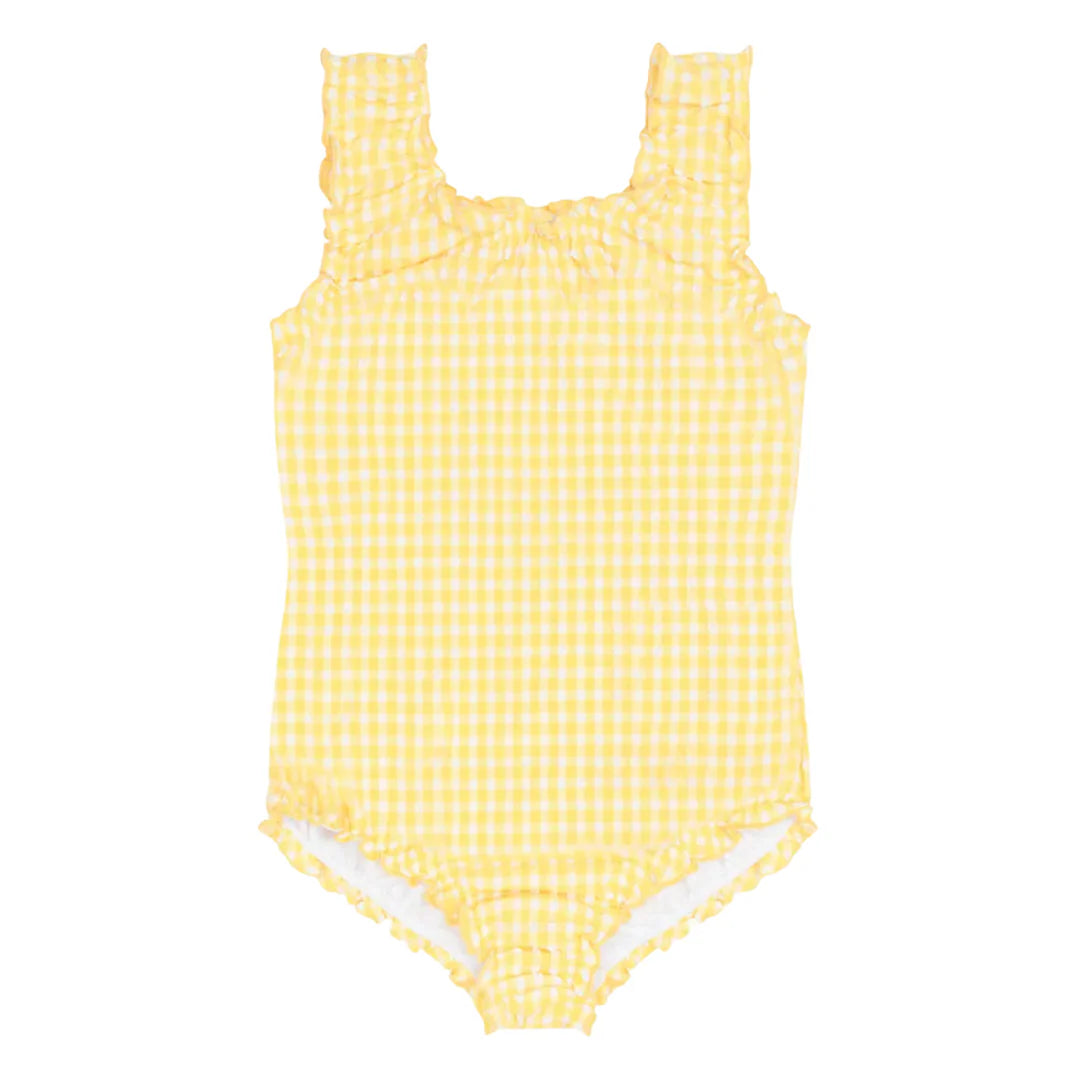 Soleil Gingham Scoop Neck One Piece - Born Childrens Boutique
