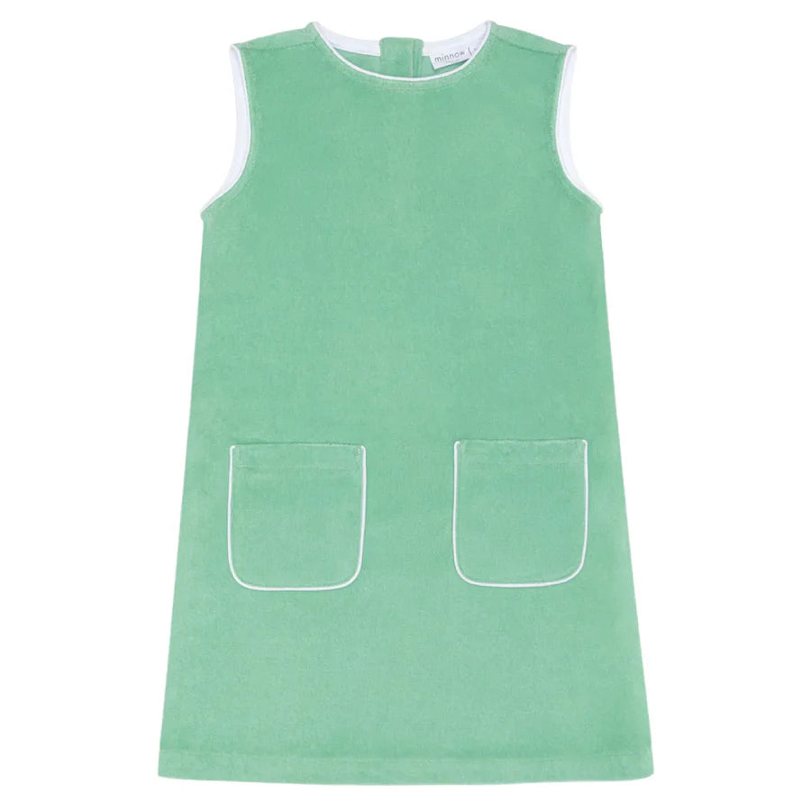 Gustavia Green French Terry Dress - Born Childrens Boutique