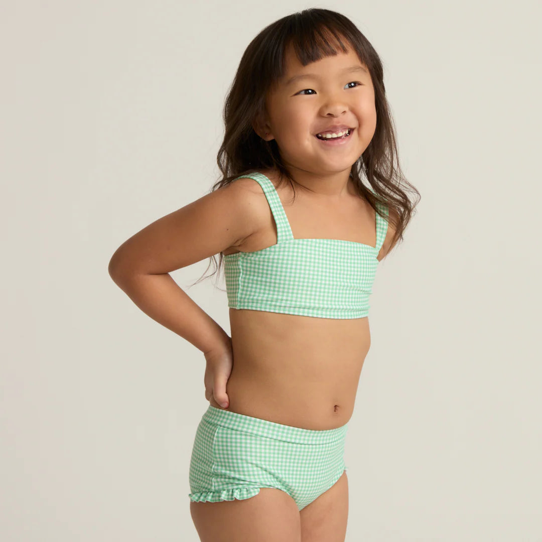 Gustavia Gingham Bandeau Bikini and Swim Shorts - Born Childrens Boutique