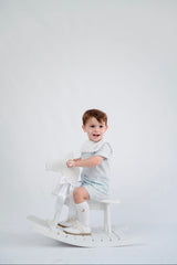Christian Short Set - Blue Batiste - Born Childrens Boutique