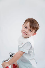 Christian Short Set - Blue Batiste - Born Childrens Boutique