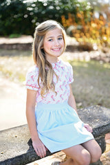 Pre-Order Cece Blue Cord Skirt Set - Born Childrens Boutique