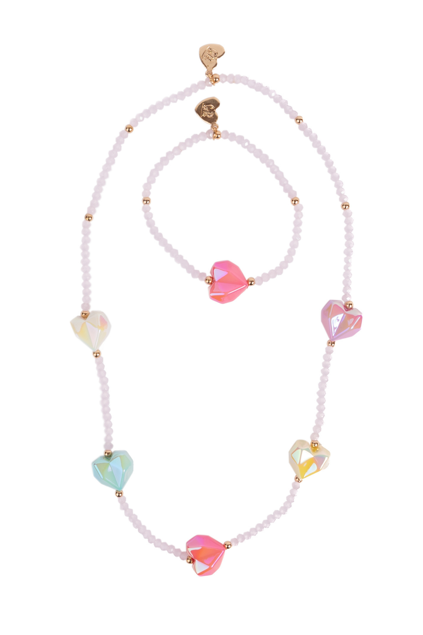 Heart Geode Necklace & Bracelet Set - Born Childrens Boutique