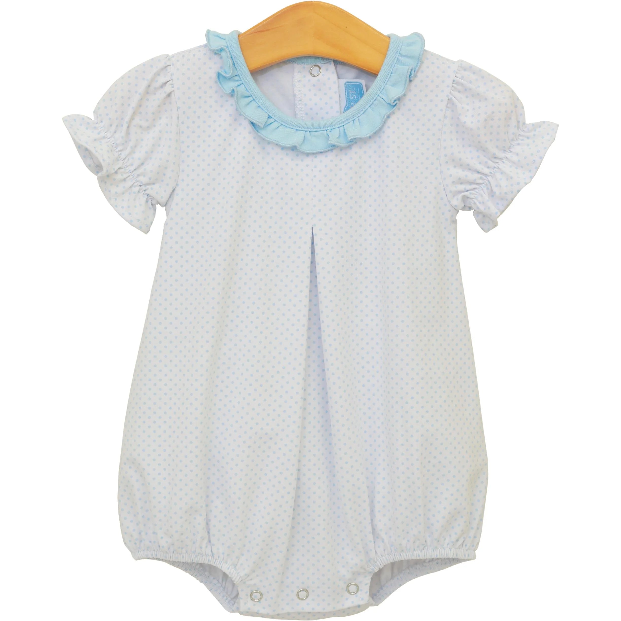 Harriet Bubble - Light Blue Bitty Dot - Born Childrens Boutique