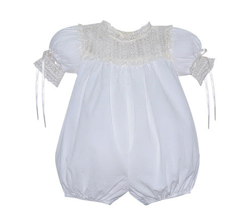 Rowan Girl Bubble White with ecru Lace - Born Childrens Boutique